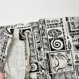 Black + White Zimbabwe Patterned Woven Fabric - 60" x 60"