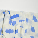 White + Blue Bats Semi-Sheer Polyester Woven Fabric - 60" x 108"