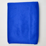 Shiny Blue Grid Thick Woven Fabric - 60" x 184"