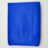 Shiny Blue Grid Thick Woven Fabric - 60" x 184"