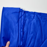 Shiny Blue Grid Thick Woven Fabric - 60" x 184"