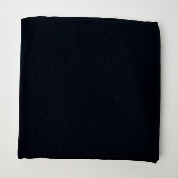 Black Fine Grosgrain Texture Ribbed Woven Fabric - 60" x 160"