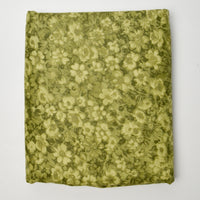 Green Floral Quilting Weight Woven Fabric - 104" x 104"