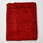 Brick Red Chenille Floral Upholstery Fabric - 35" x 56"