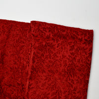 Brick Red Chenille Floral Upholstery Fabric - 35" x 56"
