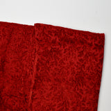 Brick Red Chenille Floral Upholstery Fabric - 35" x 56"