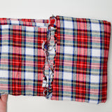 Red + White Plaid Cotton Flannel Fabric - 58" x 1112"
