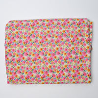 Colorful Floral Cotton Fabric - 92" x 102"
