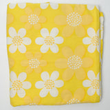 Yellow + White Floral Duvet Cover - 50" x 72"