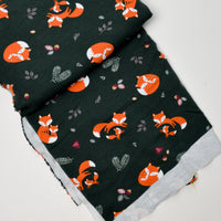 Green Fox Print Joann Jersey Knit Fabric - 60" x 72"