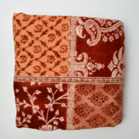 Orange Patterned Fleece Fabric - 66" x 72"
