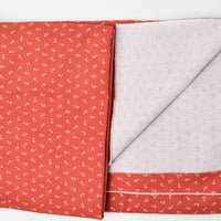 Brick Red + Tan Floral Moda Quilting Cotton Fabric - 44" x 72"