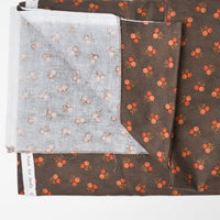 Brown + Red Floral Moda Quilting Cotton Fabric - 44" x 72"