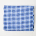 Blue Plaid Flannel Fabric - 46" x 60"