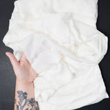 White Silky Twill Woven Fabric - 36" x 176"