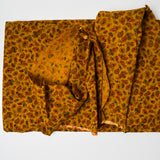 Mustard Yellow, Green + Red Paisley Print Woven Fabric - 33" x 176"