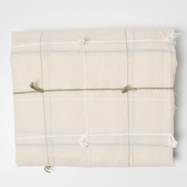 Sheer Off-White with Textured Stripes Woven Fabric - 44" x 108"