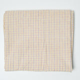 Yellow, Pink + Blue Plaid Lightweight Woven Fabric - 44" x 78"