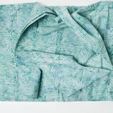 Light Teal Spiral Batik Quilting Weight Woven Fabric - 44" x 74"