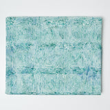 Light Teal Spiral Batik Quilting Weight Woven Fabric - 44" x 74"