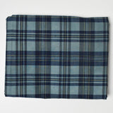 Blue Plaid Woven Shirting Fabric - 40" x 94"