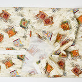 Autumnal Food Cart Print Woven Fabric - 44" x 114"