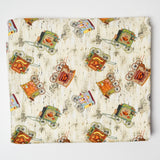 Autumnal Food Cart Print Woven Fabric - 44" x 114"