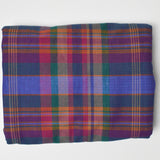 Purple, Yellow + Blue Plaid Woven Fabric - 46" x 192"