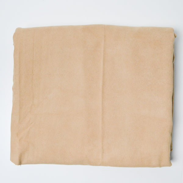 Beige Faux Suede Fabric with Satiny Reverse - 57" x 96"