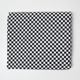 Black + White Checker Print Quilting Weight Woven Fabric - 43" x 112"