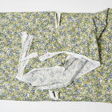 Light Green + Blue Blueberry Print Quilting Weight Woven Fabric - 45" x 107"