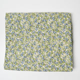 Light Green + Blue Blueberry Print Quilting Weight Woven Fabric - 45" x 107"