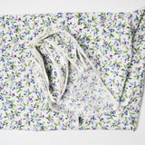 White + Blue Blueberry Print Quilting Weight Woven Fabric - 43" x 106"