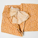 Yellow + Brown Giraffe Print Quilting Weight Woven Fabric - 44" x 148"