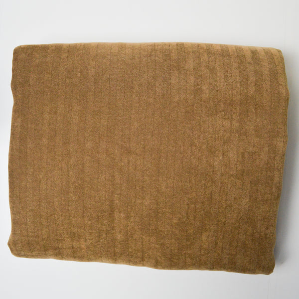 Brown Sueded Herringbone Woven Fabric - 60" x 232"