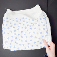 White + Blue Star Print Twill-Woven Fabric - 56" x 264"