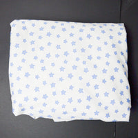 White + Blue Star Print Twill-Woven Fabric - 56" x 264"