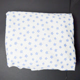 White + Blue Star Print Twill-Woven Fabric - 56" x 264"