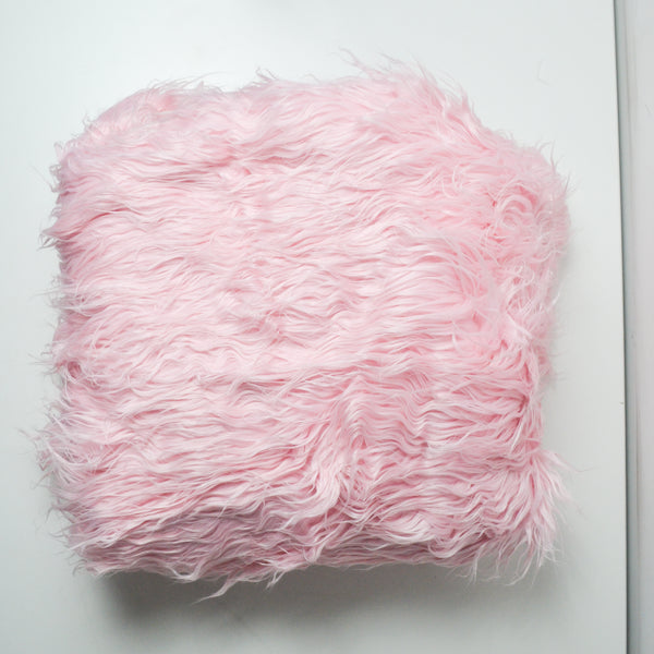 Light Pink Faux Fur Fabric - 60" x 74"