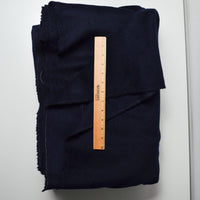 Dark Navy Thick Wooly Woven Fabric - 58" x 180"