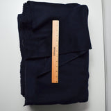 Dark Navy Thick Wooly Woven Fabric - 58" x 180"