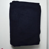 Dark Navy Thick Wooly Woven Fabric - 58" x 180"