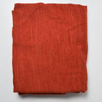 Burnt Orange + Tan Chenille Textured Woven Fabric - 54" x 72"
