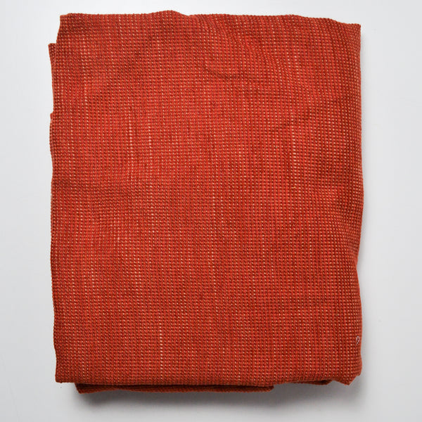 Burnt Orange + Tan Chenille Textured Woven Fabric - 54" x 72"