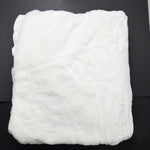 White Short Pile Faux Fur Fabric - 64" x 78"