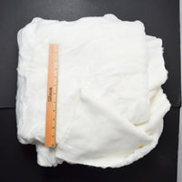 White Short Pile Faux Fur Fabric - 64" x 78"
