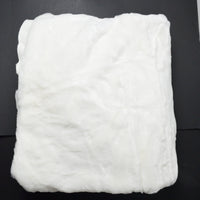 White Short Pile Faux Fur Fabric - 64" x 78"