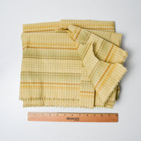 Yellow Striped Crisp Woven Drapery Fabric - 58" x 70"