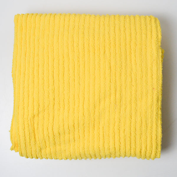 Yellow Tufted Stripes Fabric - 60" x 110"