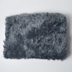 Long Gray Faux Fur Fabric - 30" x 62"